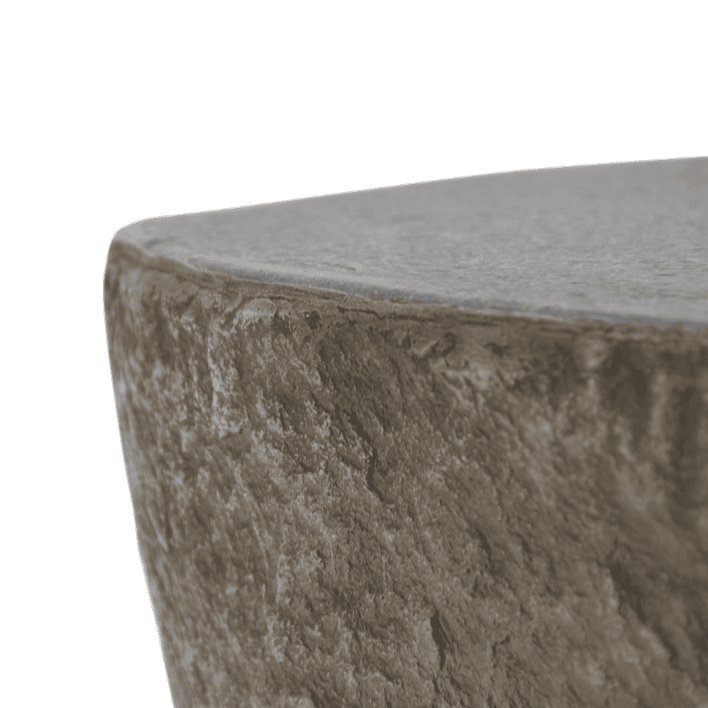 Boulder Concrete Oval Fire Table - Outdoor Patio Fire Pit for Backyard, Garden, and Poolside Gatherings