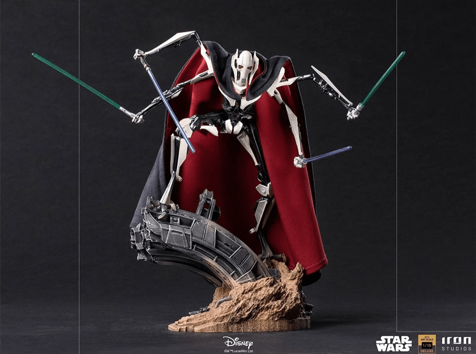 Iron Studios Star Wars General Grievous Deluxe BDS Art Scale 1/10 Statue - Premium Collectible Figure for Display & Home Decor | Perfect for Star Wars Fans & Collectors
