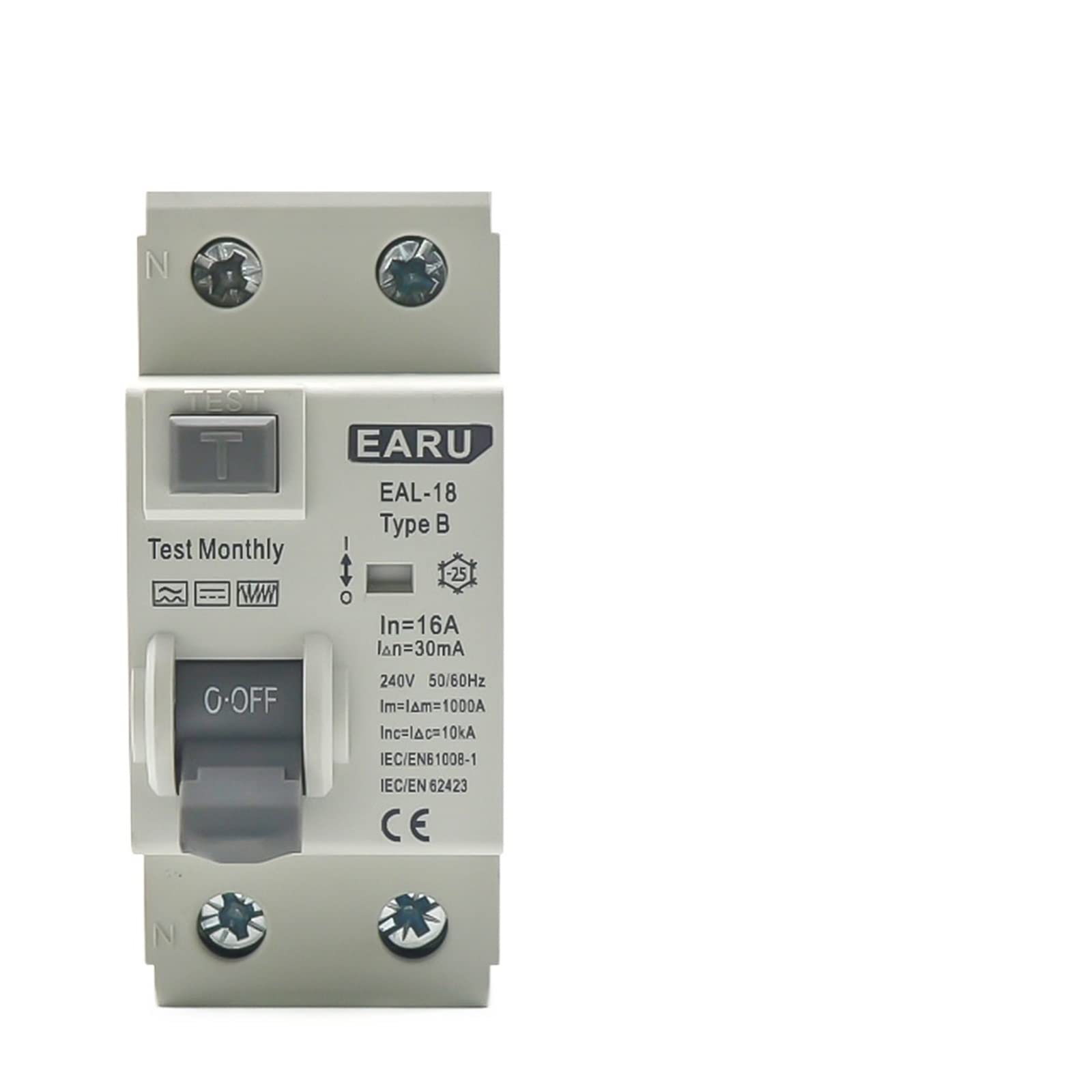 Electromagnetic Residual Current Circuit Breaker 2P 10/30/100/300mA - 50A 30mA Safety Switch for Home & Industrial Electrical Protection - Ideal for HVAC, Appliances & Power Distribution Panels