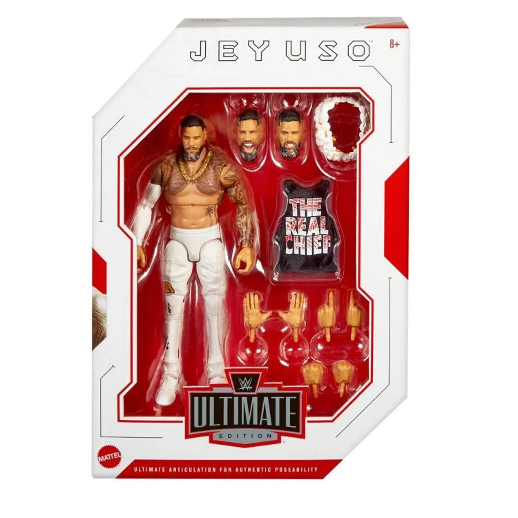 WWE Ultimate Edition 22 Jey Uso Action Figure - Collectible Wrestling Toy for WWE Fans & Collectors - Perfect for Display, Play & Gifts