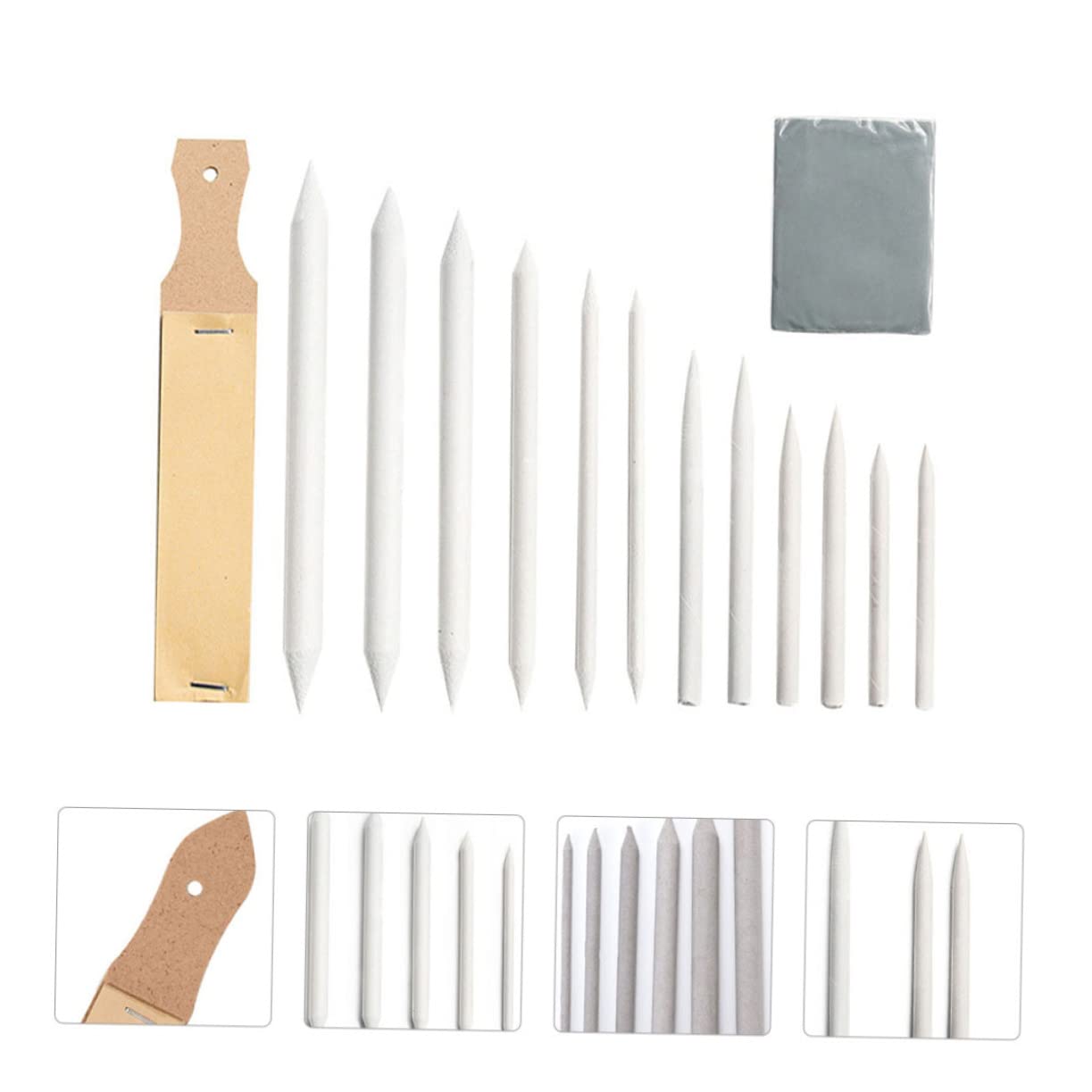 Cabilock 3-Piece Sketching Kit - Pencils, Blenders & Paper for Artists