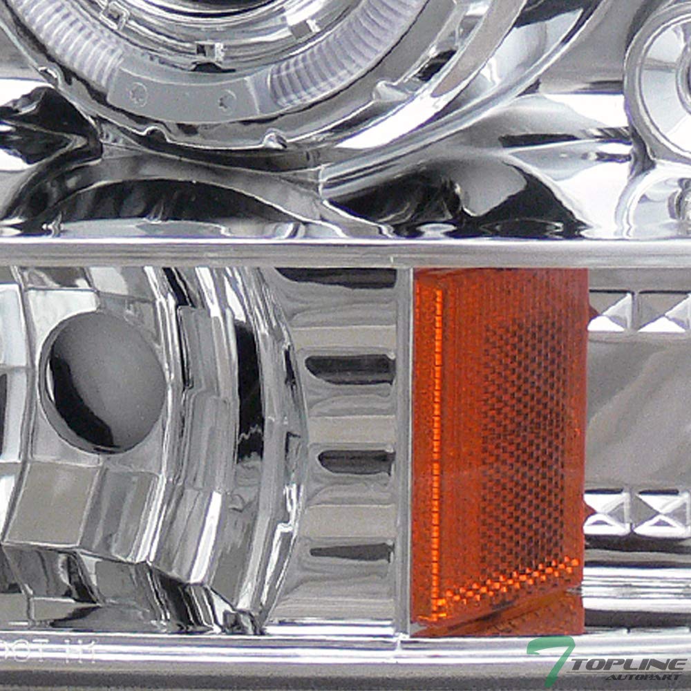 Ford F250 F350 Superduty Halo Projector Headlights - LED Amber Reflector for Off-Road & Night Driving