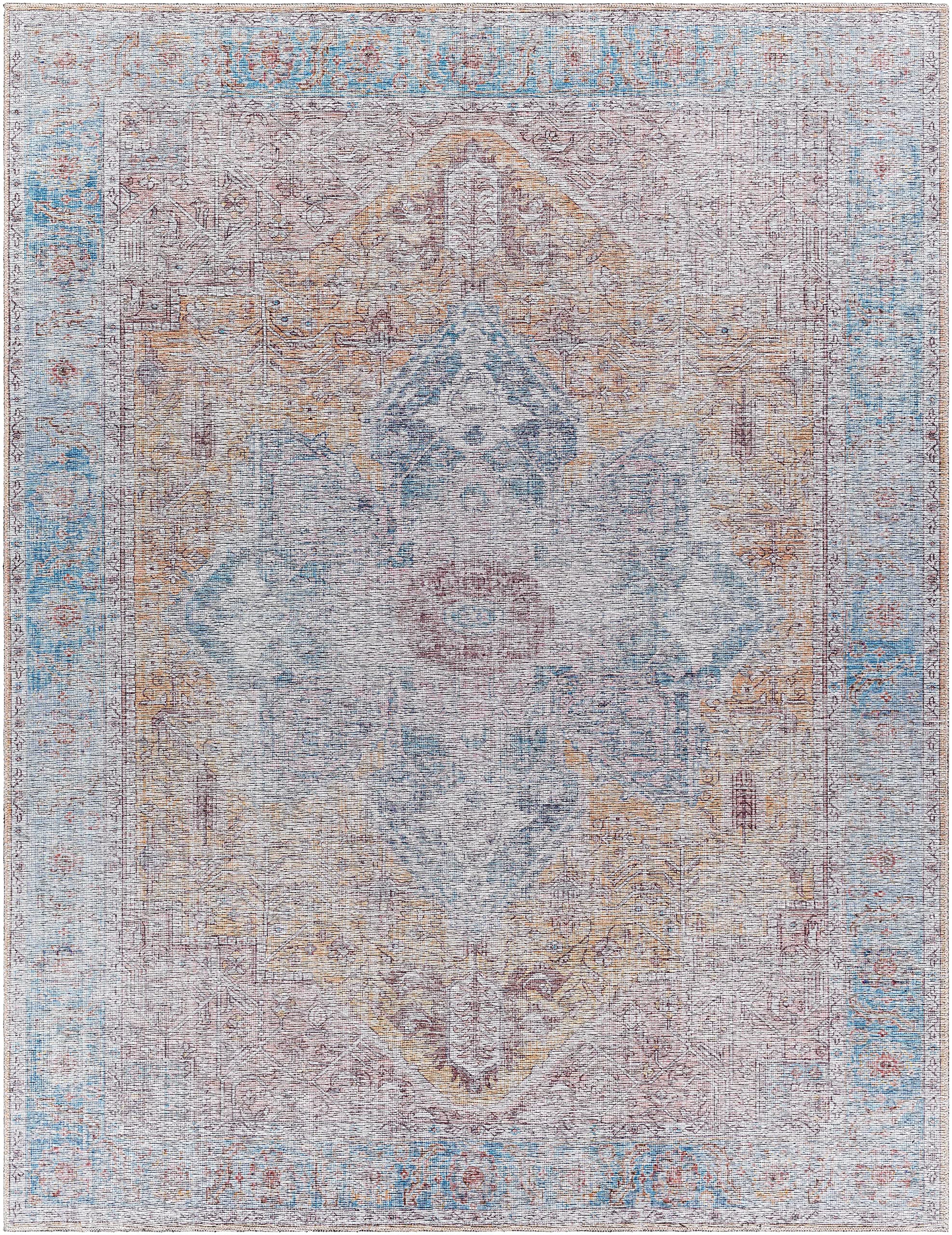 Hauteloom Tabina Machine Washable Area Rug - Gray & Purple - 7'10