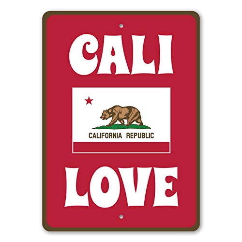 California State Flag Metal Sign - 12