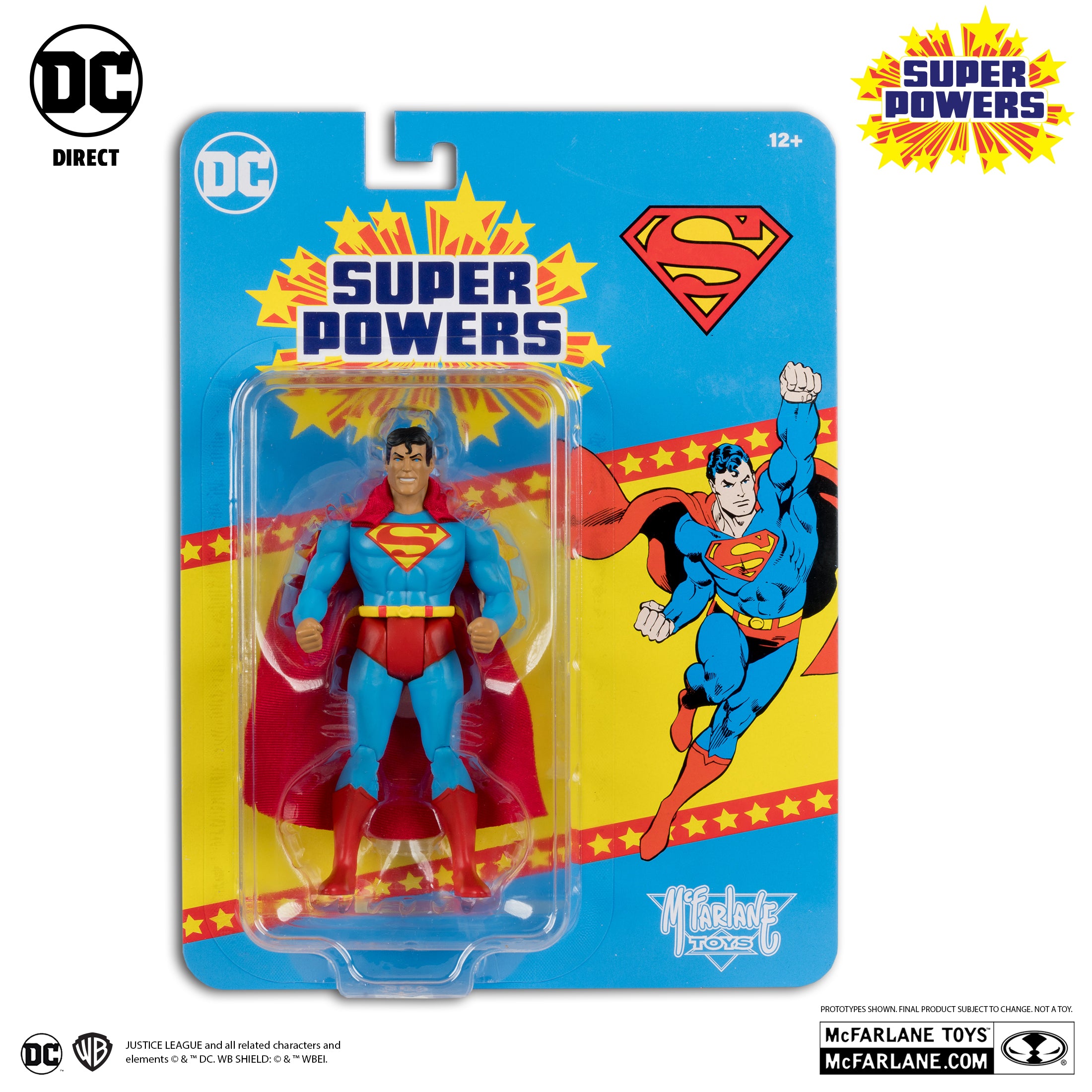 DC Comics Superman Classic Action Figure - McFarlane Toys Collectible for Display, Gifts & Superhero Fans | Perfect for Home Decor, Office Display & Comic Book Collections