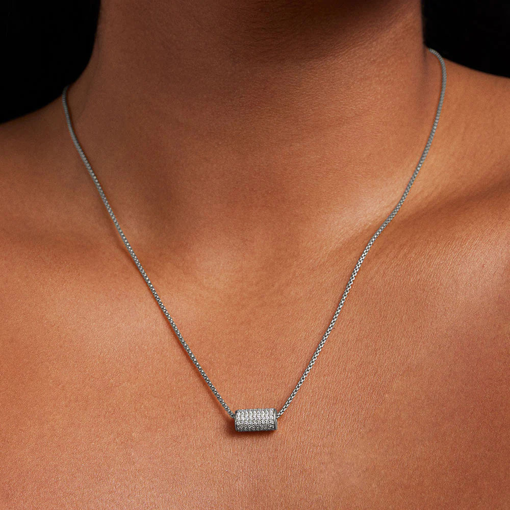 Dean Davidson Sterling Silver White Topaz Pendant Necklace for Women - Elegant Jewelry Gift for Birthday, Anniversary & Special Occasions