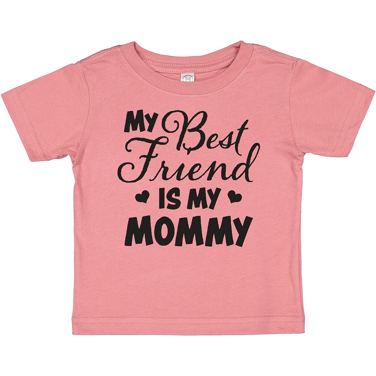 My Best Friend is My Mommy with Hearts Baby T-Shirt for Family Photos and Special Occasions