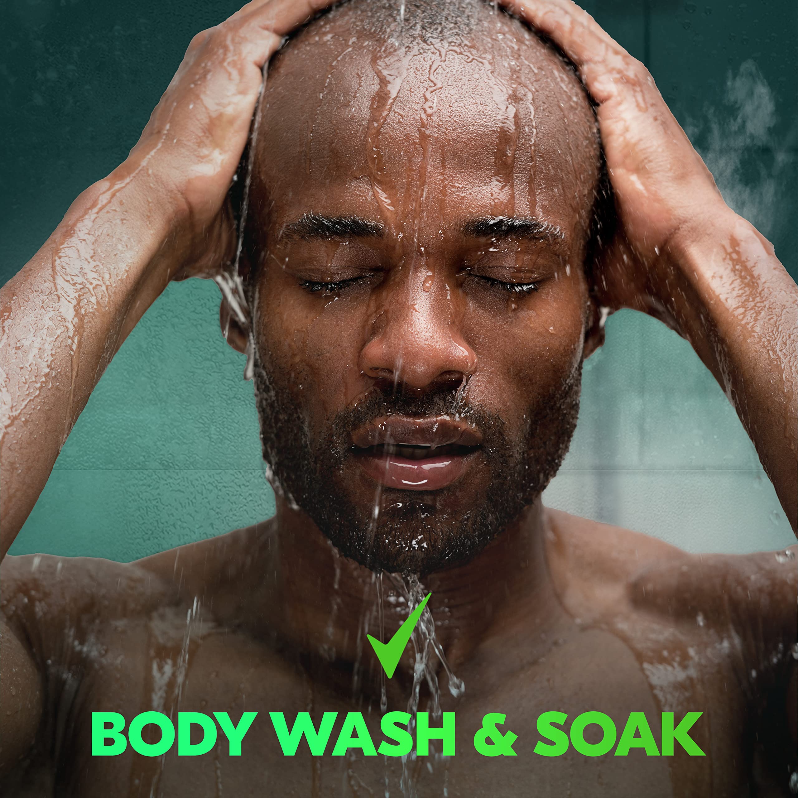 Degree Men Post-Workout Recovery Body Wash & Soak with Lemongrass, Eucalyptus, Epsom Salt & Electrolytes - 22 Fl Oz (Pack of 4) - Ideal for Gym, Sports & Muscle Relaxation Bath Routine