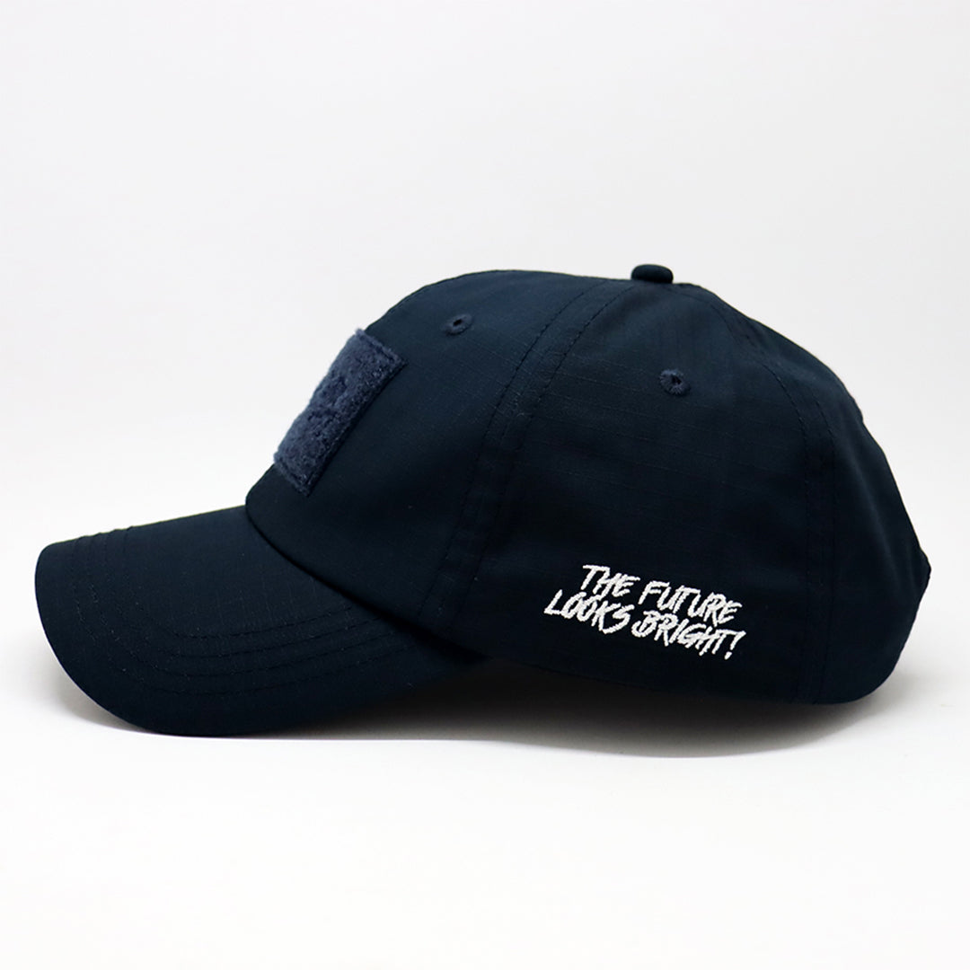 Future Looks Bright Navy Patch Snapback Hat - Trendy Baseball Cap for Men & Women - Perfect for Casual Wear, Sports, and Outdoor Activities