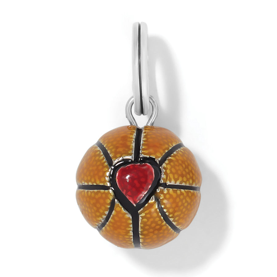 ABC Basketball Charm Pendant - Sterling Silver Basketball Jewelry for Men & Women - Sports Lover Gift for Players, Coaches, Fans - Perfect for Game Day, Graduation, Birthday & Anniversary