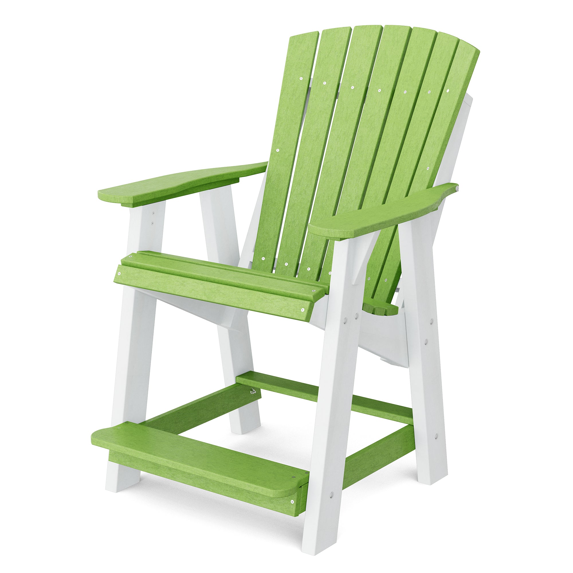 Premium Heritage High Adirondack Chair - Solid Wood Outdoor Patio Furniture for Garden, Deck, Poolside & Backyard Relaxation