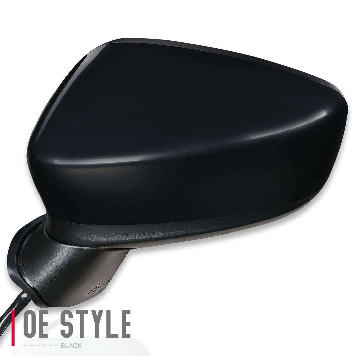 Auto Dynasty MA1320181 MA1321181 Pair OE Style Powered Rear Side View Door Mirrors Compatible with Mazda 3 2014-2015 - Perfect for Safe Lane Changes & Parking Assistance