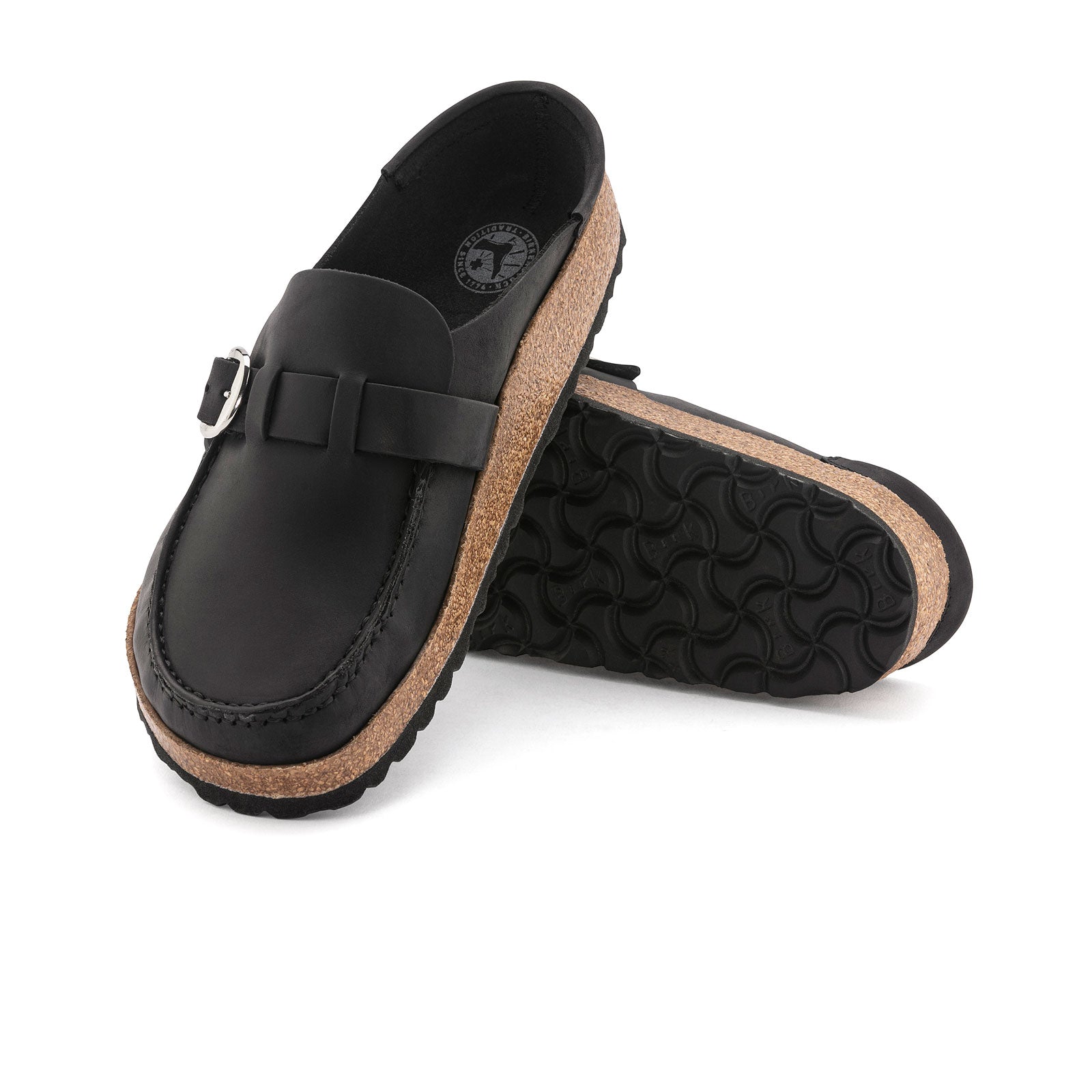 Birkenstock Buckley Clog for Women - Black Oiled Leather Comfort Shoes | Perfect for Casual Wear, Office & Home Use
