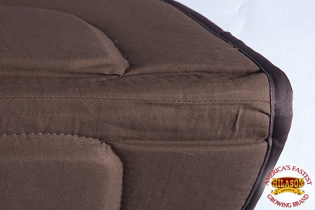 32X32 Brown Hilason Heavy Duty Anti-Slip Felt Horse Saddle Pad - Made in USA - Perfect for Trail Riding, Training & Show Jumping