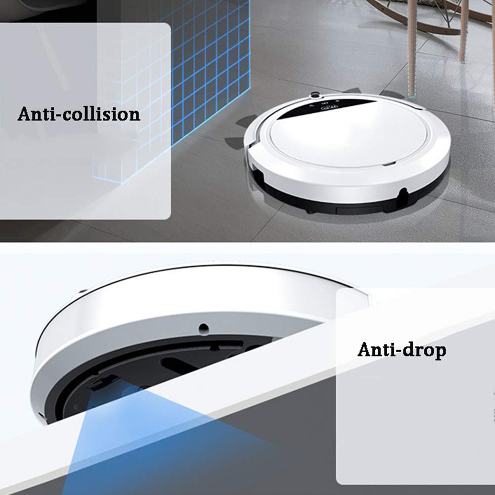 Super Slim Robot Vacuum Cleaner with Mop & Water Tank - Anti-Fall, App Control, Self-Charging - Perfect for Pet Hair, Carpets & Hard Floors - Ideal for Smart Homes & Busy Families
