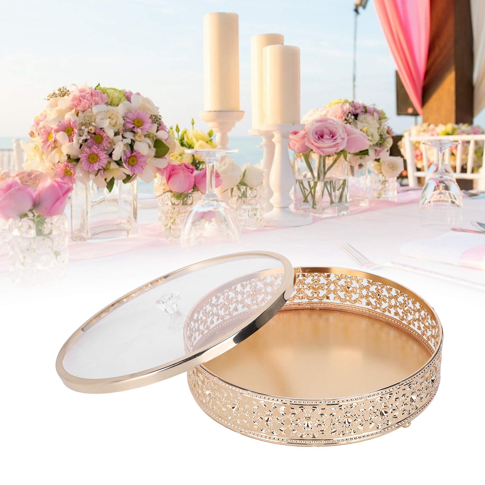 Fdit Large Jewelry Organizer Box - Elegant Home Decor Storage Tray for Rings, Necklaces & Cosmetics - Perfect for Wedding Gifts, Christmas Presents & Birthday Gifts (White) - Ideal for Bedroom Vanity, Dresser Top & Travel Jewelry Storage