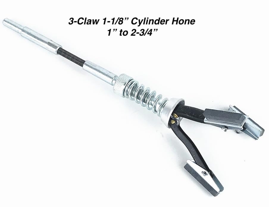 7-Piece Engine Cylinder Hone Set with 3 Spare Stones - Adjustable Deglazer Tool for Brake Cylinder Bores (3/4