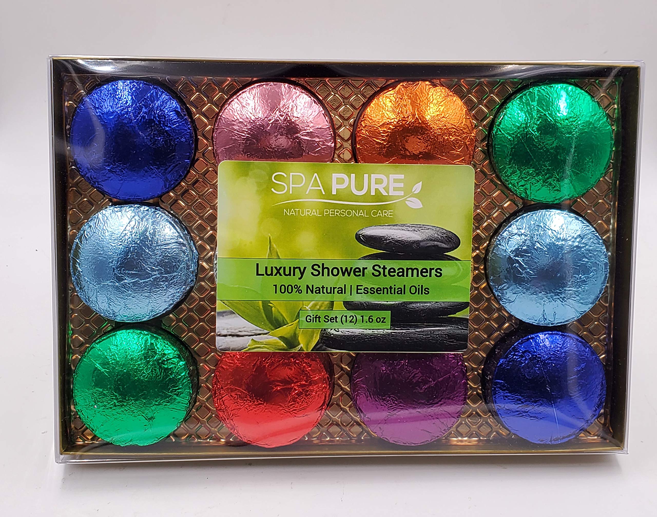 Organic Aromatherapy Shower Bombs - 12 Pack Rejuvenating Bath Steamers with Essential Oils for Relaxation & Stress Relief | Natural Bath Melts for Women & Men | Perfect for Spa Night, Self-Care Routine & Gift Giving