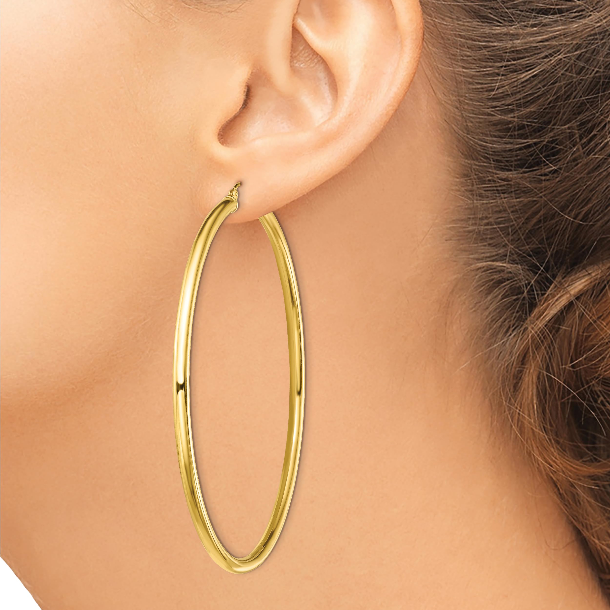 925 Sterling Silver Gold Plated Extra Large Hoop Earrings for Women - Fashion Statement Jewelry for Parties, Weddings & Everyday Wear