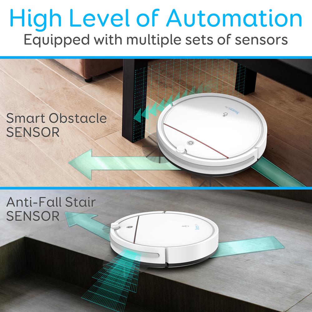 Smart Robot Vacuum Cleaner with Wi-Fi, Auto Mapping, 1500Pa Strong Suction - Ideal for Pet Hair, Hardwood Floors & Large Homes (Works with Alexa & Google Assistant)