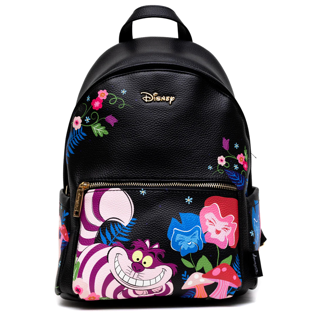 WondaPop Disney Cheshire Cat Mini Backpack for Women & Teens - Cute Cartoon Character Small Rucksack for School, Travel, and Cosplay