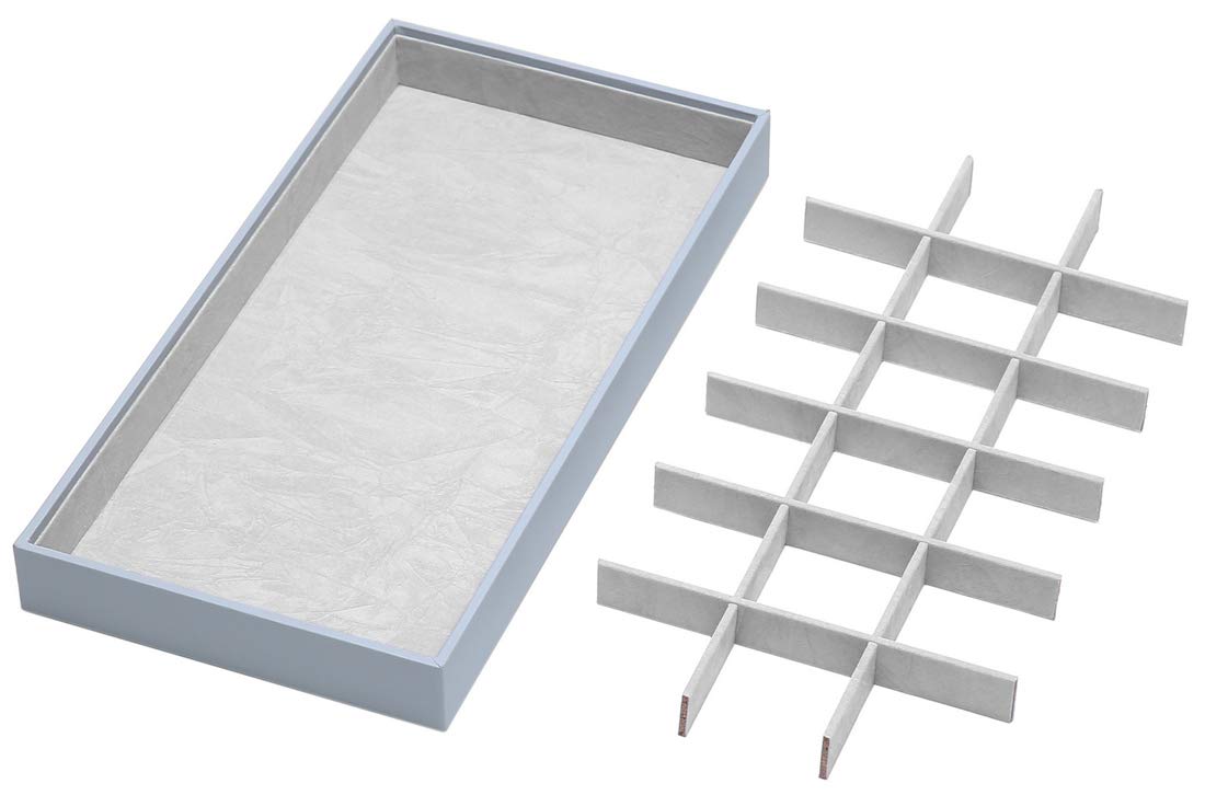 Magic Stackable Jewelry Organizer Trays - 5-Piece Set for Necklaces, Rings & Cosmetics | Closet & Dresser Drawer Storage | Perfect for Travel, Vanity & Gift Giving