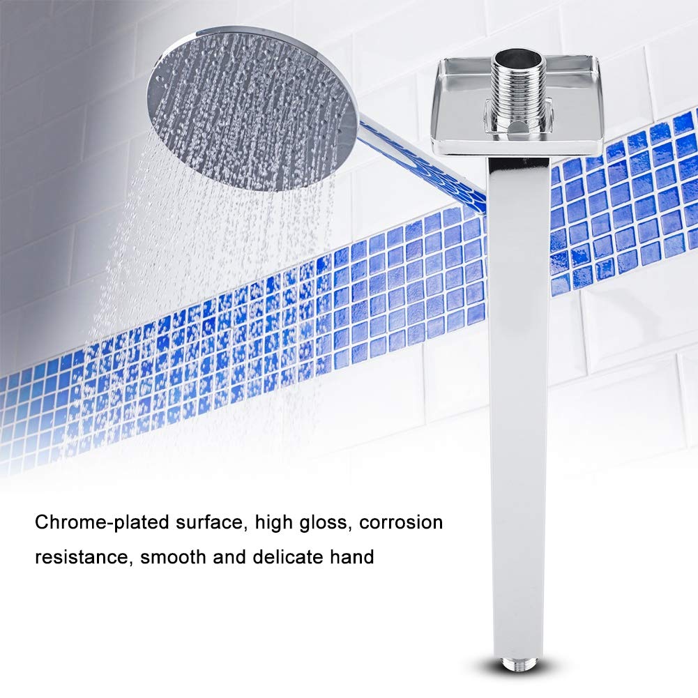 TOPINCN 16 Inch Stainless Steel Shower Arm Extension - Wall Mount Ceiling Shower Pipe for Bathroom, Adjustable Long Shower Head Extension with Durable Finish (Perfect for Modern Bathroom Renovations & Spa-Like Shower Experience)