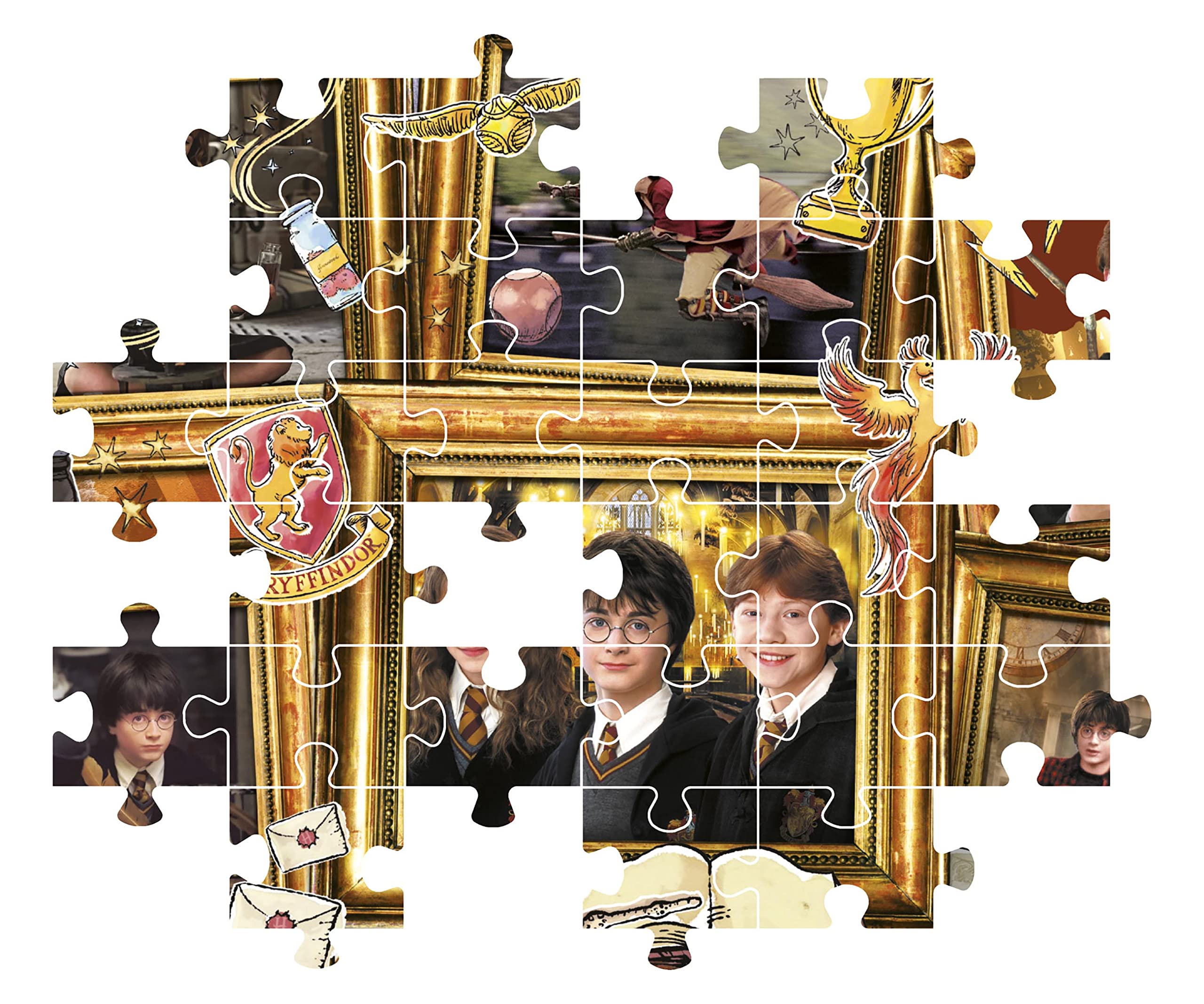 Clementoni Supercolor Puzzle - Harry Potter 180 Piece Puzzle for Kids Age 7, Cartoon Puzzle Made in Italy - Perfect for Family Game Night and Birthday Gifts