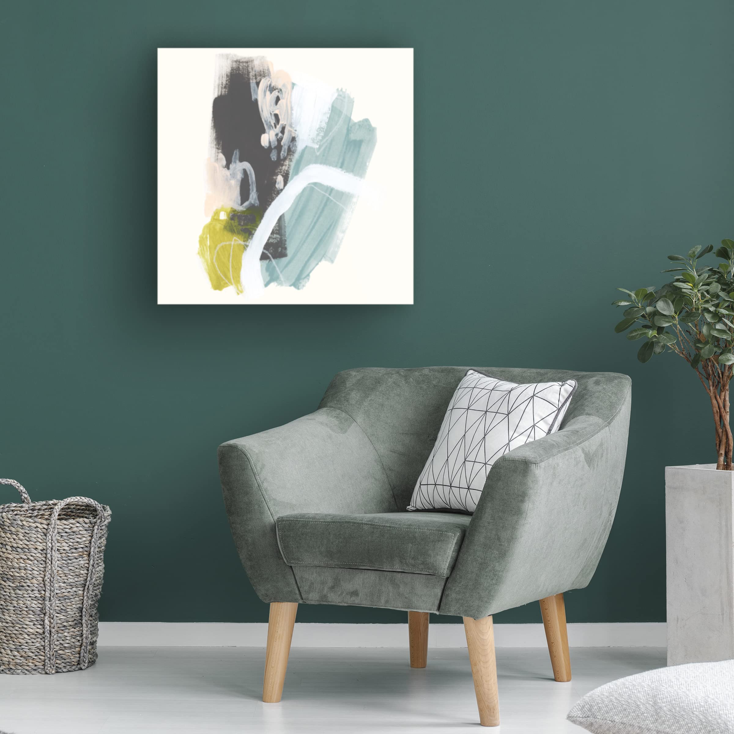 Trademark Fine Art 'Mixed Metaphor VIII' Canvas Wall Art Print by June Erica Vess - Modern Abstract Painting for Living Room, Bedroom & Office Decor