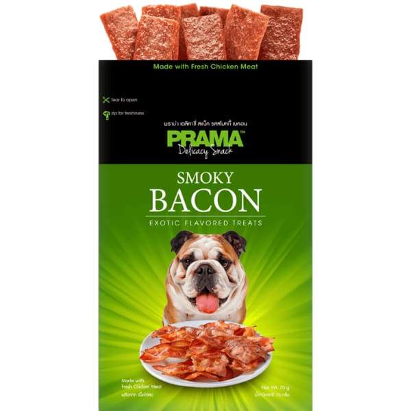 Premium Smoky Bacon Dog Treats by Prama - 70g All-Natural Delicacy Snacks for Training & Rewarding Your Pet - Perfect for Small & Medium Dogs
