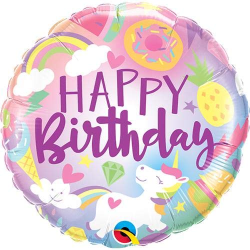 LOONBALLOON 18 Inch Unicorn Balloons for Birthday Parties - Fantasy Themed Party Decorations for Kids, Baby Showers & Special Celebrations