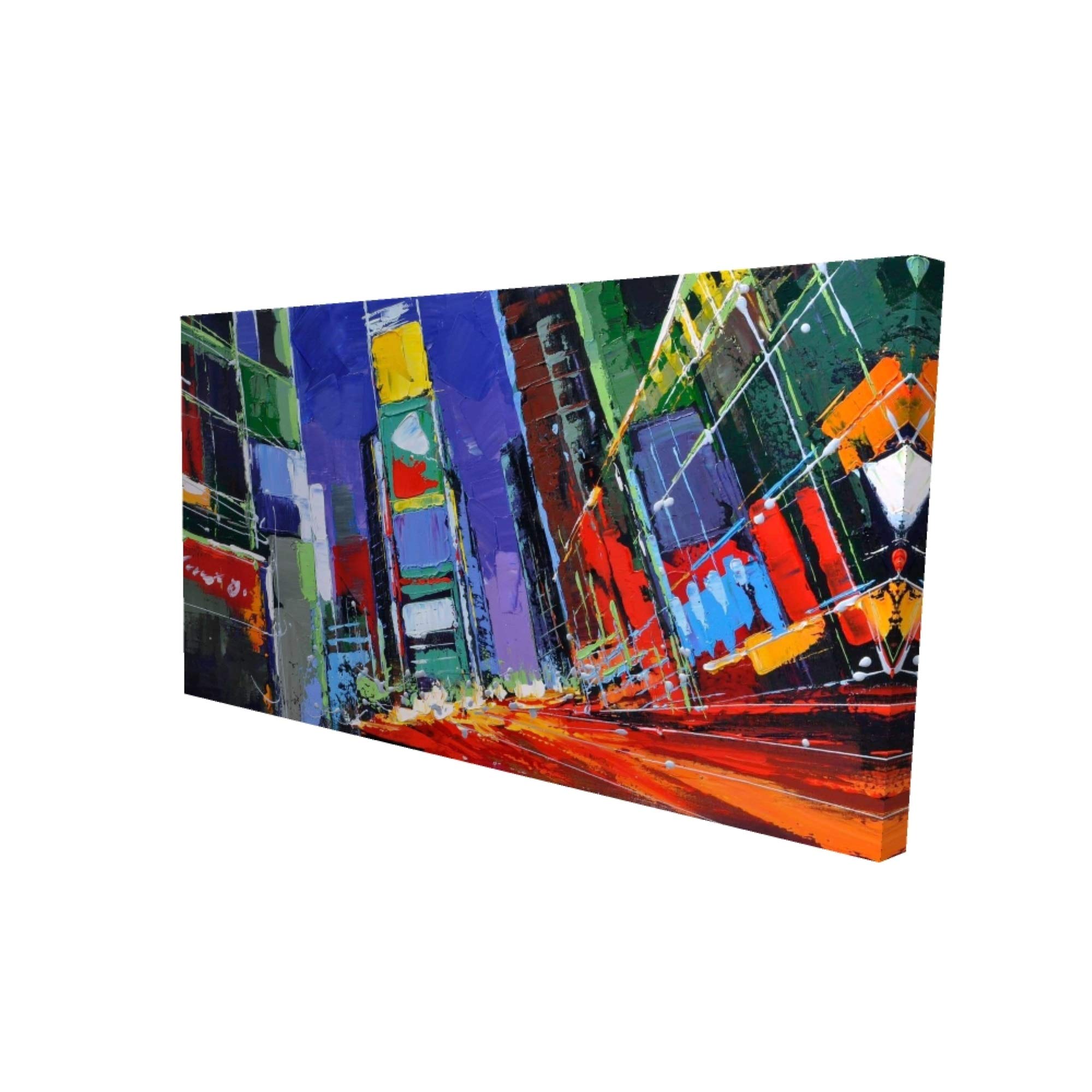 Colorful Times Square at Night - Premium Canvas Wall Art Print for Living Room, Bedroom & Office Decor