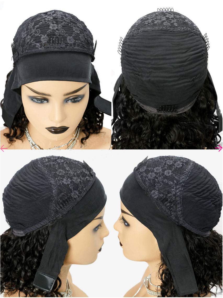 Body Wave Headband Human Hair Wigs for Black Women - No Lace Front, 150% Density, 18 Inch Natural Color Machine Made Wig | Perfect for Daily Wear, Parties & Protective Styling