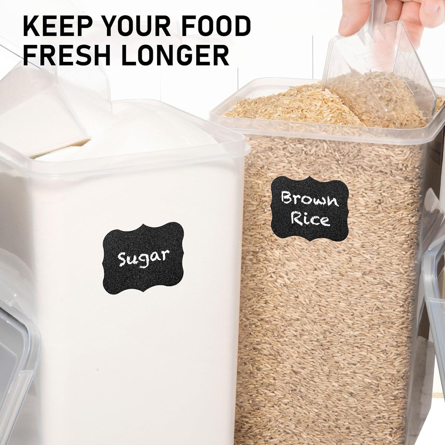 2-Pack 8.5L (287 Oz) Extra Large Airtight Food Storage Containers with Lids - BPA Free Kitchen & Pantry Organization for Baking Supplies, Cereal, Flour, Sugar, Rice | Perfect for Bulk Food Storage, Meal Prep & Kitchen Organization