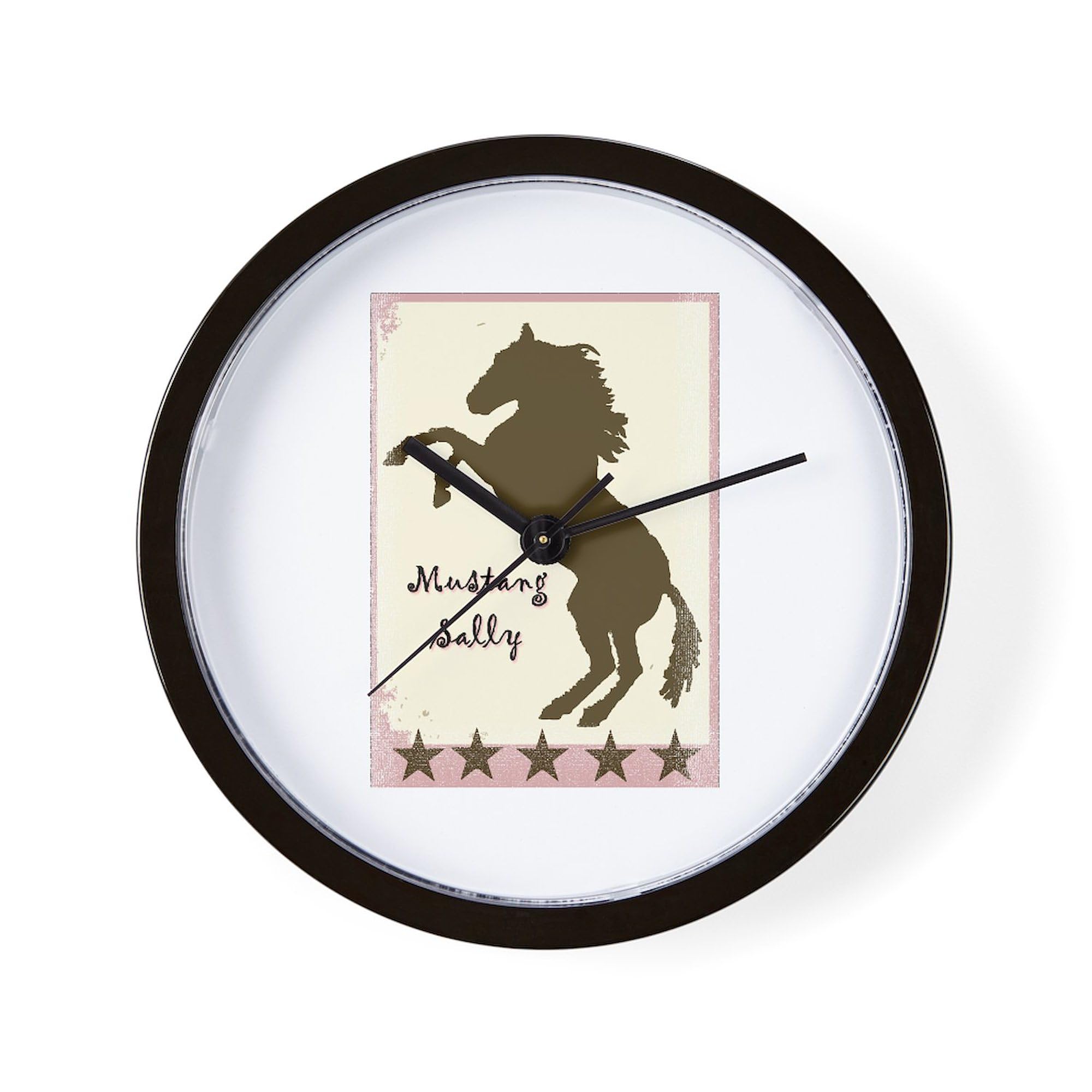 Mustang Sally 10 Inch Wall Clock - Vintage Style Decorative Clock for Living Room, Kitchen, Office & Home Decor | Perfect Gift for Car Enthusiasts & Wall Art Lovers