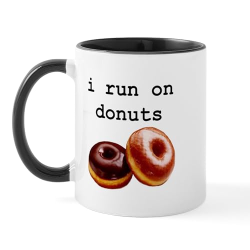 White/Black Inside - I Run On Donuts Mug
