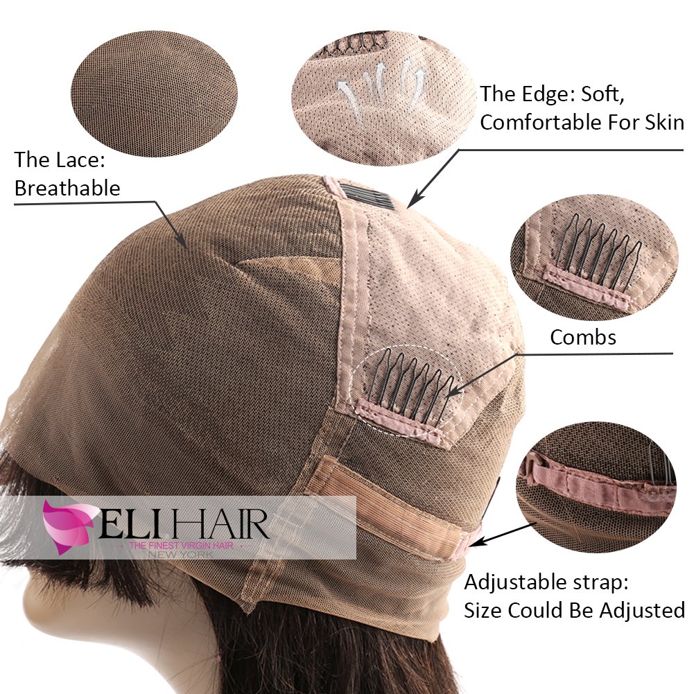Natural Color Loose Deep Wave Virgin Human Hair Wigs 130% Density Full Lace Wig Brazilian Hair for Women - 10 Inch (Perfect for Daily Wear, Parties & Special Occasions)