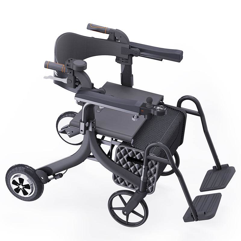 ALTAY 4-Wheel Rollator Walker for Seniors & Adults - Lightweight Folding Mobility Aid with Seat, Backrest & Basket - Ideal for Indoor & Outdoor Use, Shopping, Travel & Recovery