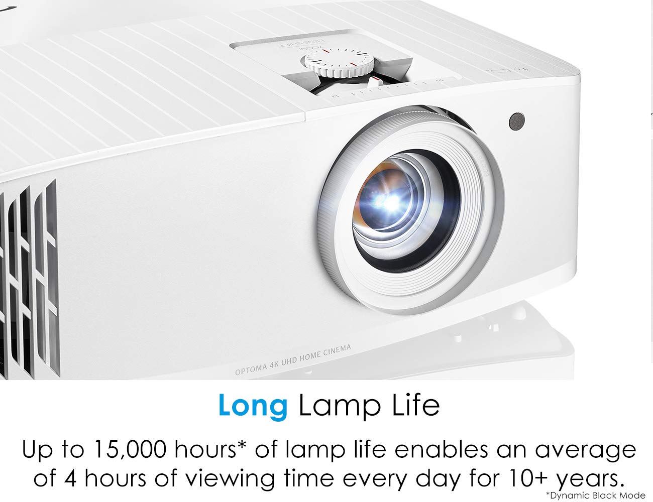 Optoma UHD30 True 4K UHD Gaming Projector - 16ms Response Time, Enhanced Gaming Mode, Lowest Input Lag, 240Hz Refresh Rate, HDR10 & HLG - Perfect for Home Theater, Gaming, and Movie Nights