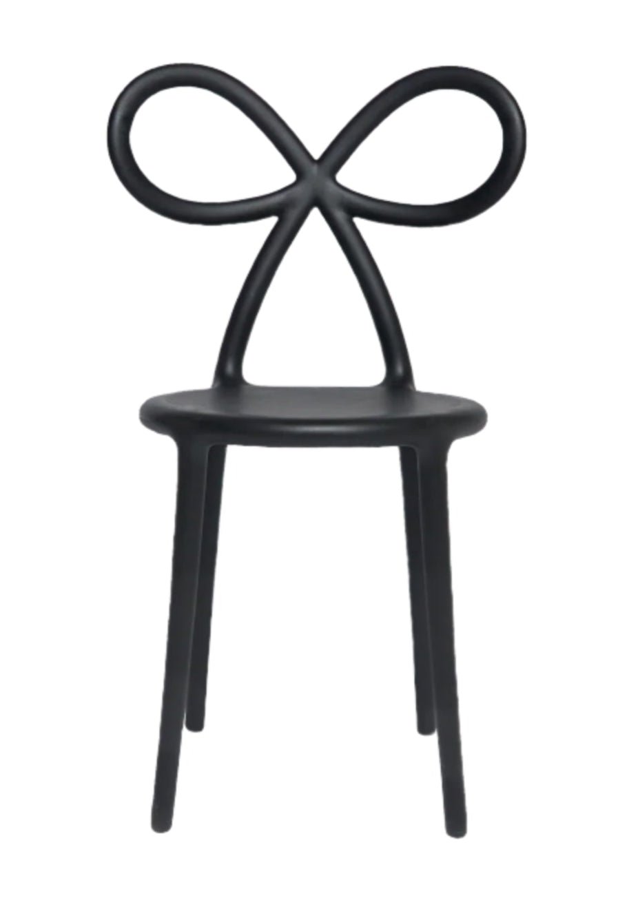 Qeeboo Ribbon Chair Set of 2 - Modern Designer Accent Chairs for Living Room, Bedroom & Office Decor