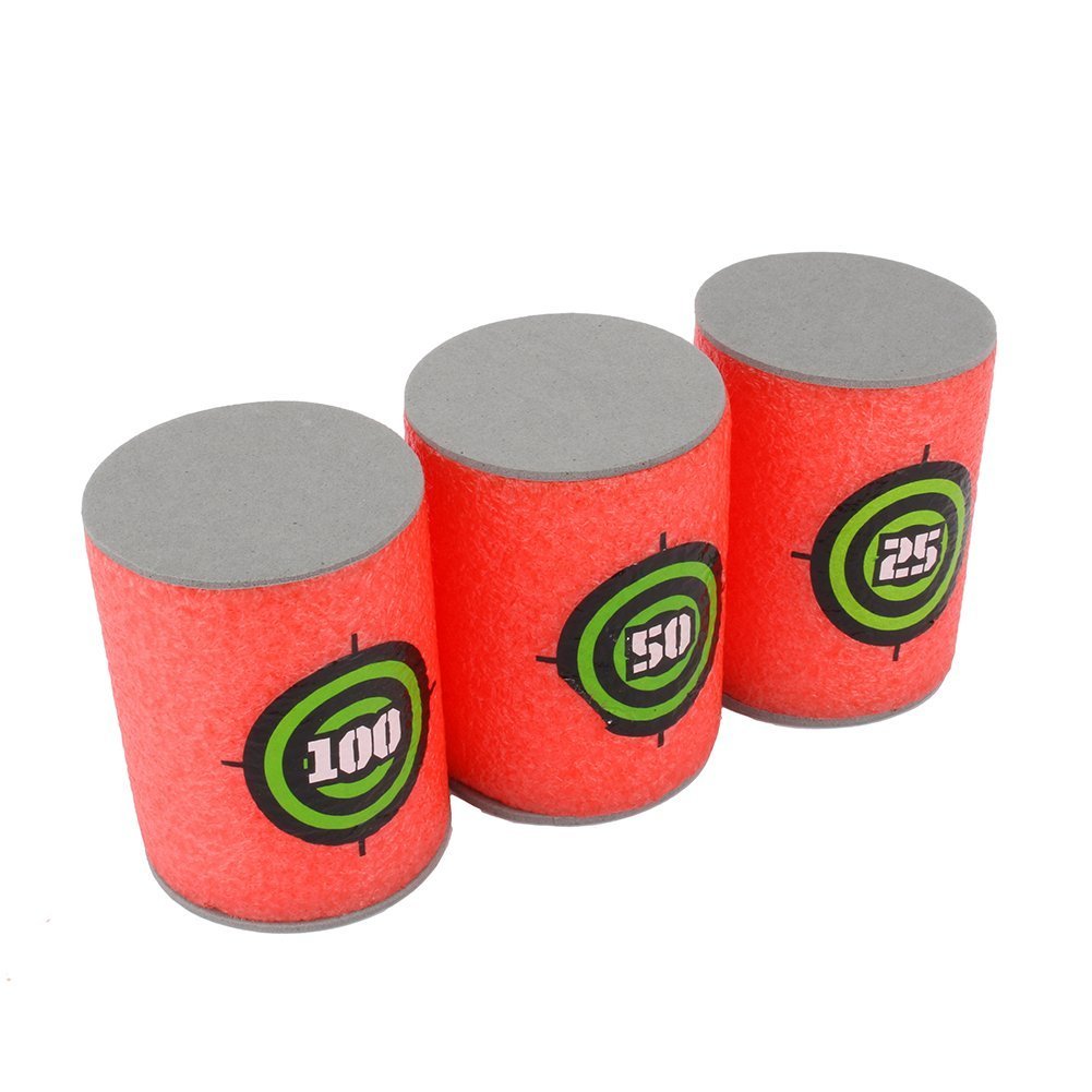 EKIND Foam Can Target - Compatible with Nerf Elite Series Blasters, Dart Shooting Target Game for Kids & Adults - Perfect for Indoor/Outdoor Backyard Battles and Nerf War Parties