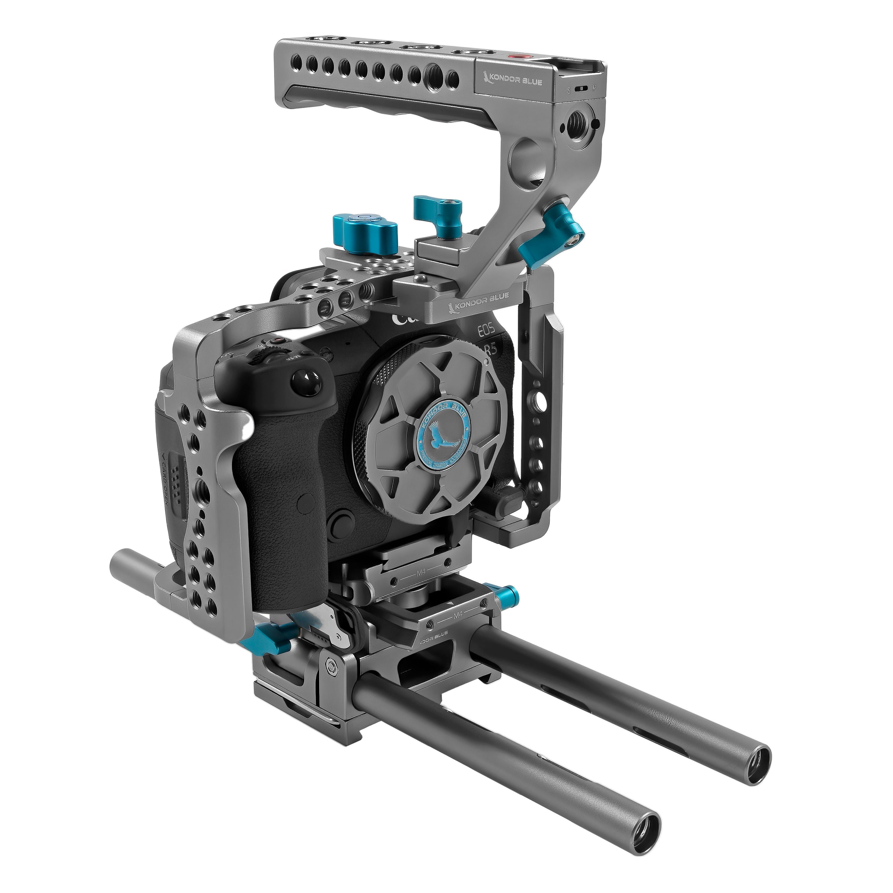 Kondor Blue Canon R5 Base Rig for R5/R6/R Cameras - Space Gray | Professional Camera Stabilizer for Vlogging, Filmmaking & Photography