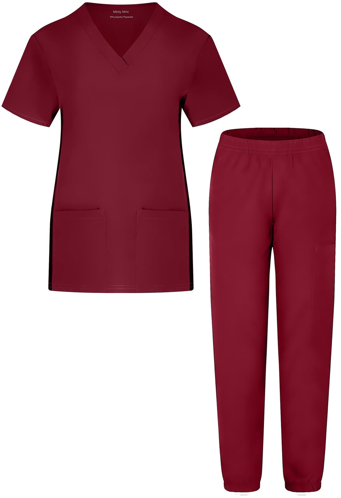 Breathable Stretchy Women's Scrubs Set with Jogger Pants - Comfortable Medical Uniform for Nurses & Healthcare Workers - Perfect for Hospitals, Clinics & Long Shifts