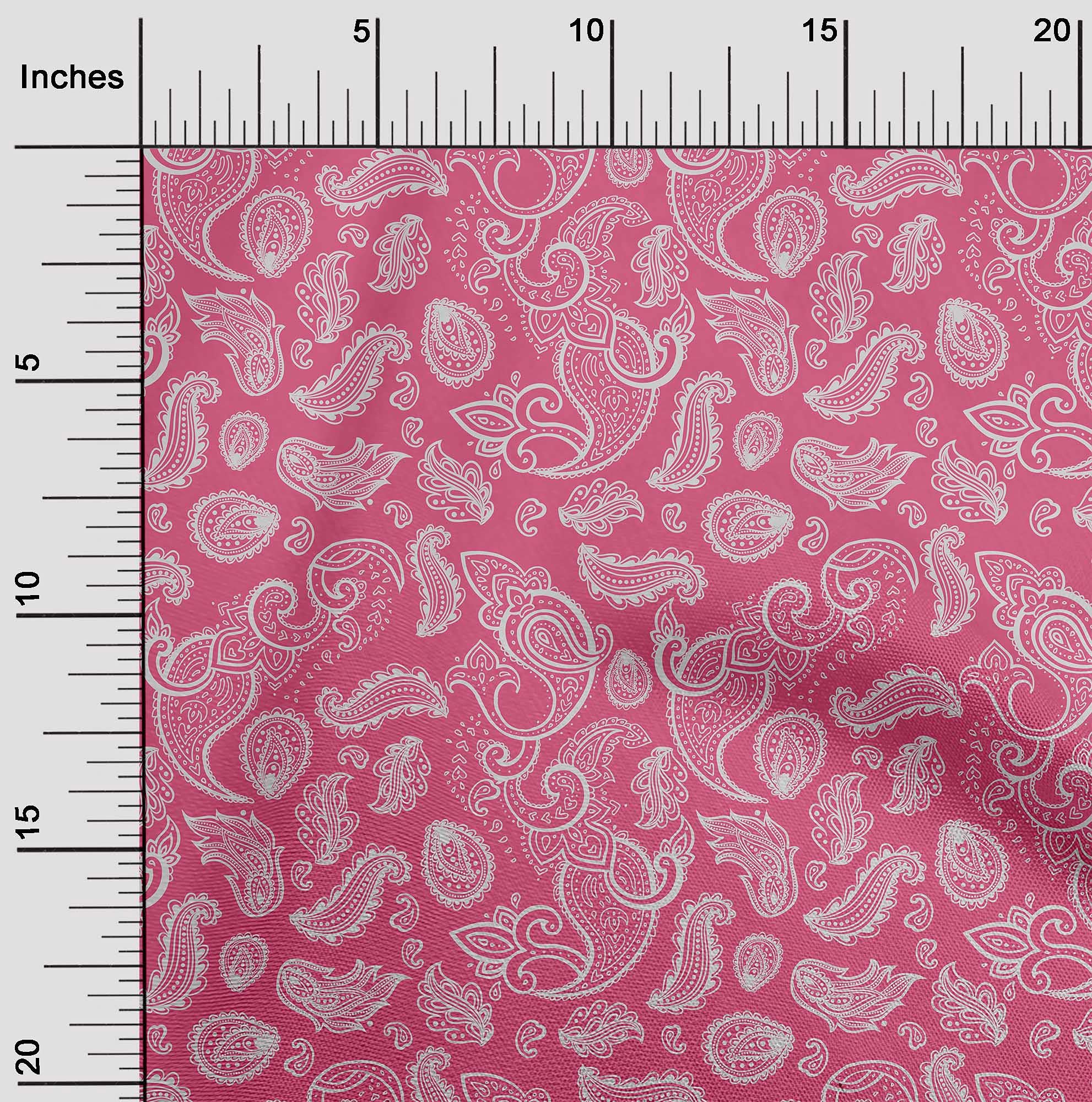 oneOone Velvet Fuchsia Pink Fabric Block Dress Material - 58 Inch Wide Print Fabric by The Yard | Perfect for DIY Dresses, Home Decor & Craft Projects