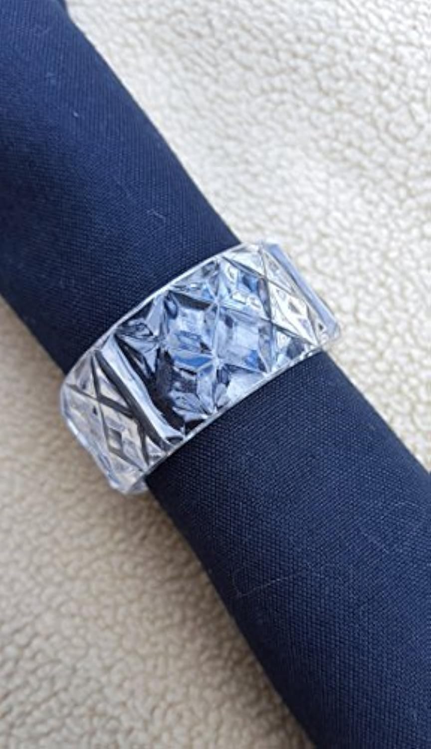 Clear Plastic Napkin Holder Rings - 2 Inch, Pack of 24 - Perfect for Weddings, Parties, and Restaurants