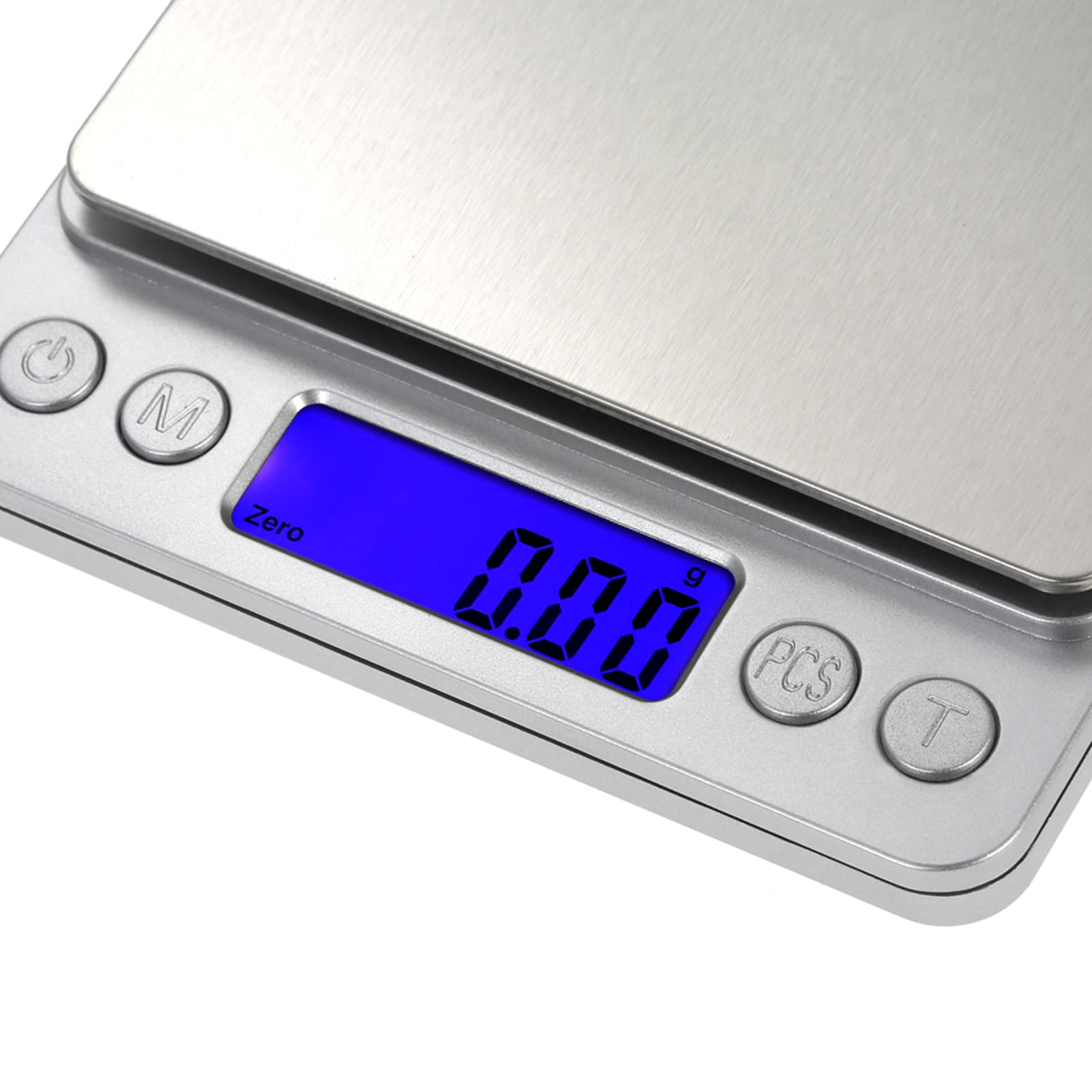 500g x 0.01g High Precision Digital Kitchen Scale with 2 Trays - Accurate Food Scale for Baking, Cooking & Jewelry Weighing | Portable Electronic Scale for Home, Restaurant & Travel Use