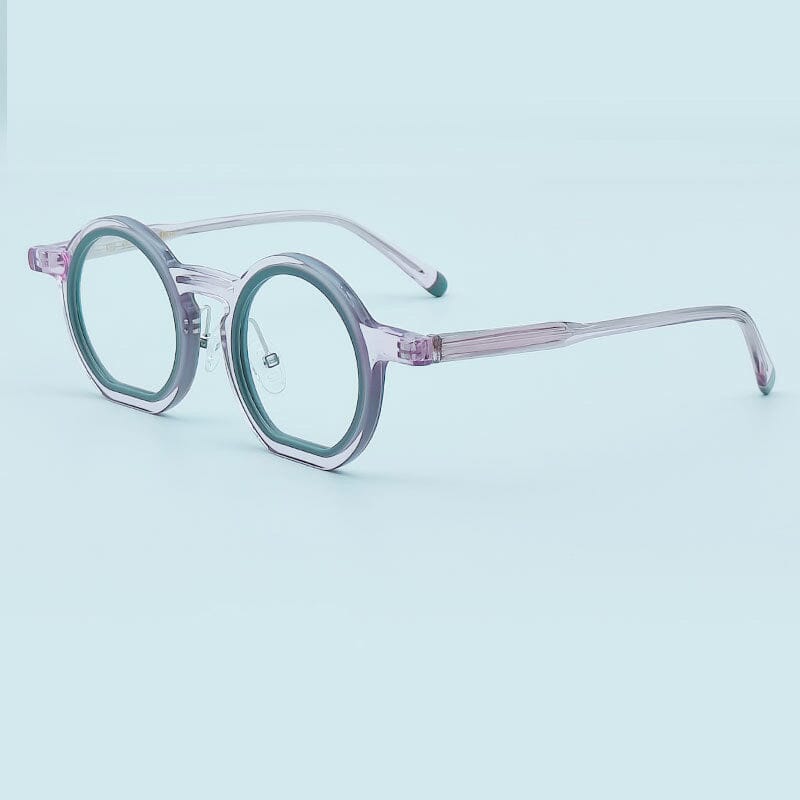 Vintage Round Acetate Eyeglass Frames - Retro Style Optical Glasses for Men & Women - Perfect for Reading, Fashion, and Everyday Use