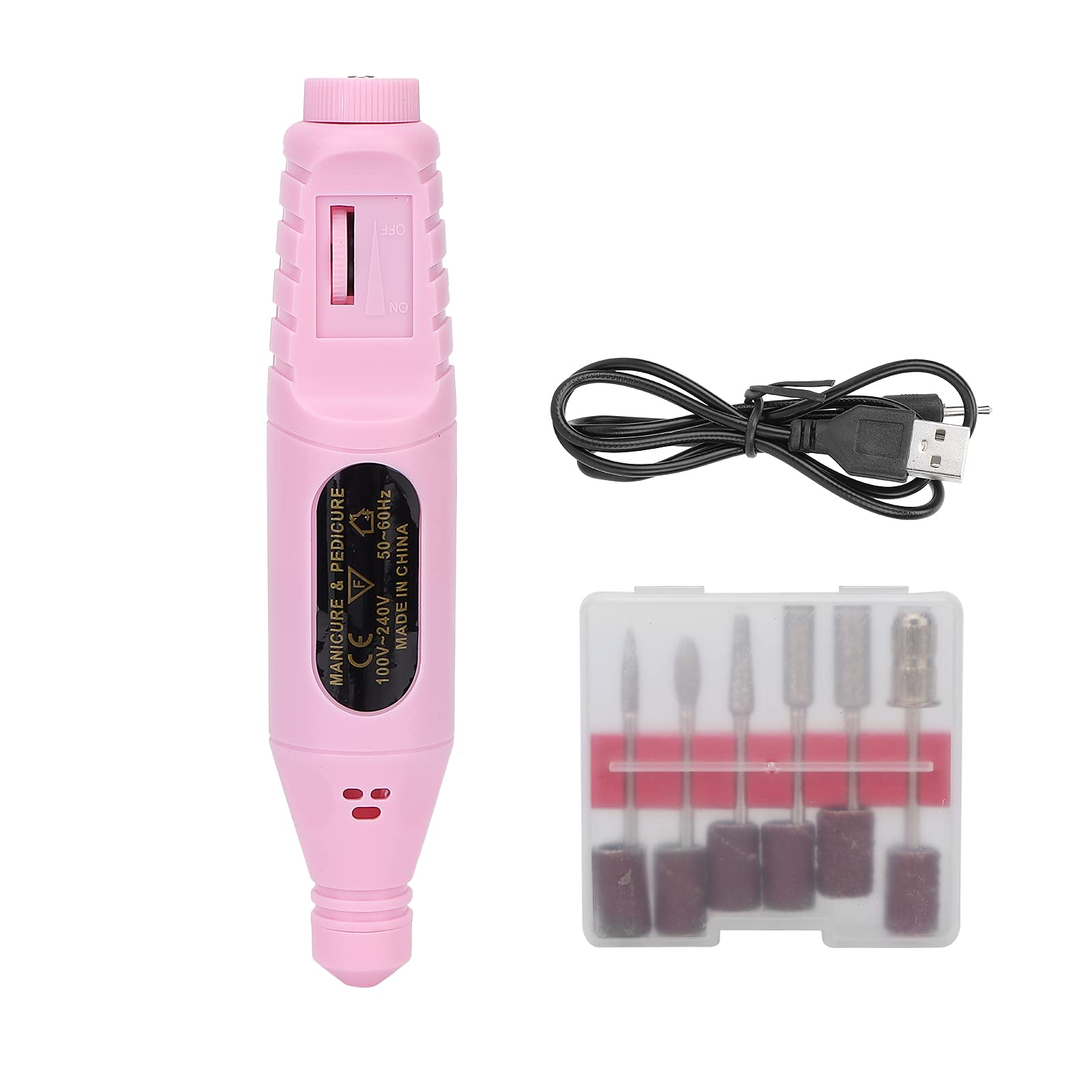 Professional Electric Nail File Set - Portable Matte Nail Drill Machine for Home & Salon Use | Perfect for Nail Artists & DIY Manicures | Compact, Lightweight & Ergonomic Design (Pink) | Great for Gel Polish Removal, Acrylic Shaping & Nail Art Preparation