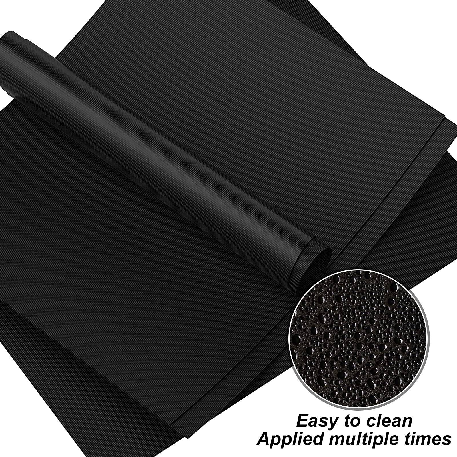 Premium Non-Stick Grill Mat Set of 5 - Heavy Duty Reusable BBQ Baking Mats for Charcoal, Gas & Electric Grills - 15.75 x 13 Inch Easy Clean Barbecue Accessories - Perfect for Backyard Cookouts, Camping & Outdoor Dining