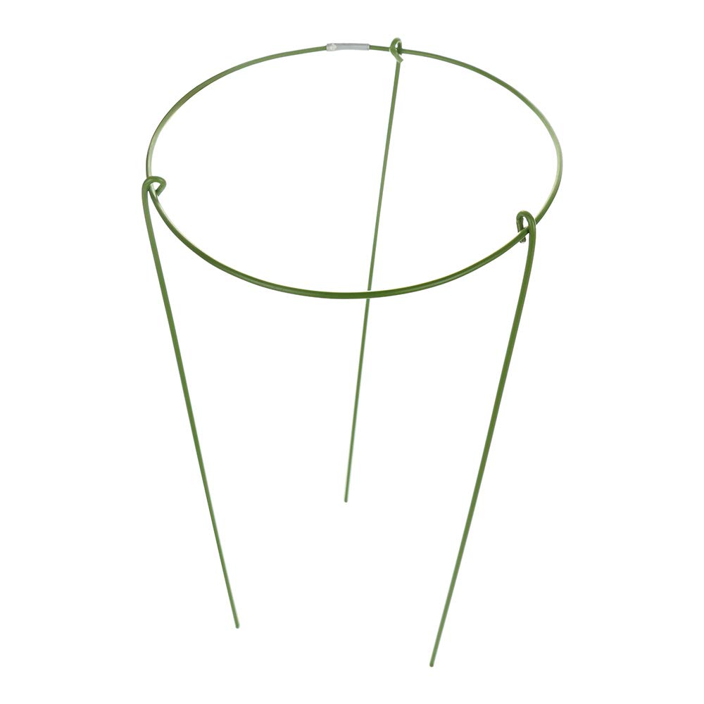 Firlar 3-Pack Climbing Plant Support Stakes - Adjustable Flower Cage Garden Trellis & Single Hoop Stand for Mini Indoor Potted Plants | Perfect for Vining Flowers, Tomatoes, Peas in Small Pots & Containers